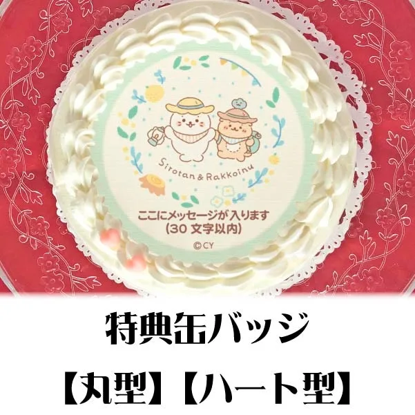 【メッセージ入り】プリケーキ（森のきゅ～日）【特典缶バッジ付き】[しろたん]