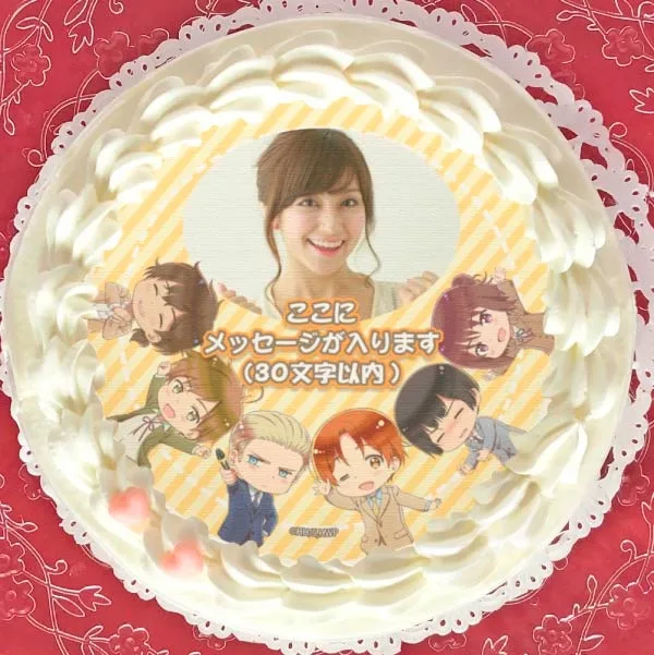 【写真メッセージ入り】プリケーキ《集合A》（イタリア＆ドイツ＆日本＆チェコ＆スロバキア＆ポルトガル）【特典ポストカード付き】[ヘタリア World★Stars]