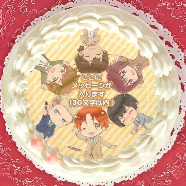 【メッセージ入り】プリケーキ《集合A》（イタリア＆ドイツ＆日本＆チェコ＆スロバキア＆ポルトガル）【特典ポストカード付き】[ヘタリア World★Stars]