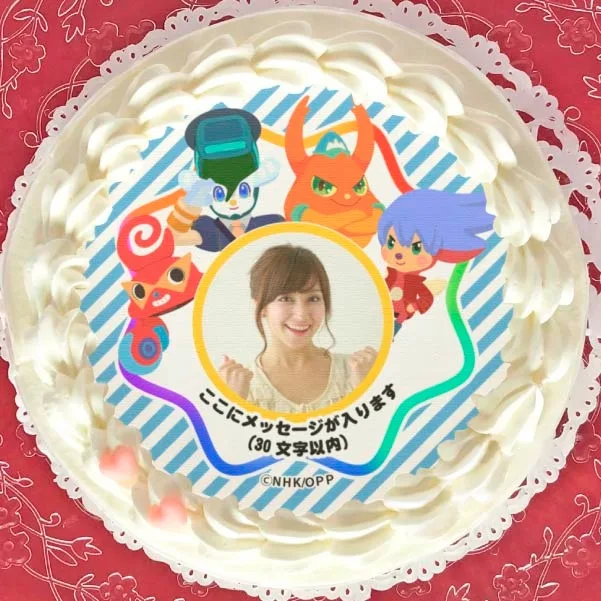 【写真メッセージ入り】プリケーキ（ポトレイン＆フレイミー＆モータロン＆ウエスティ）【特典ブロマイド付き】[オトッペ]