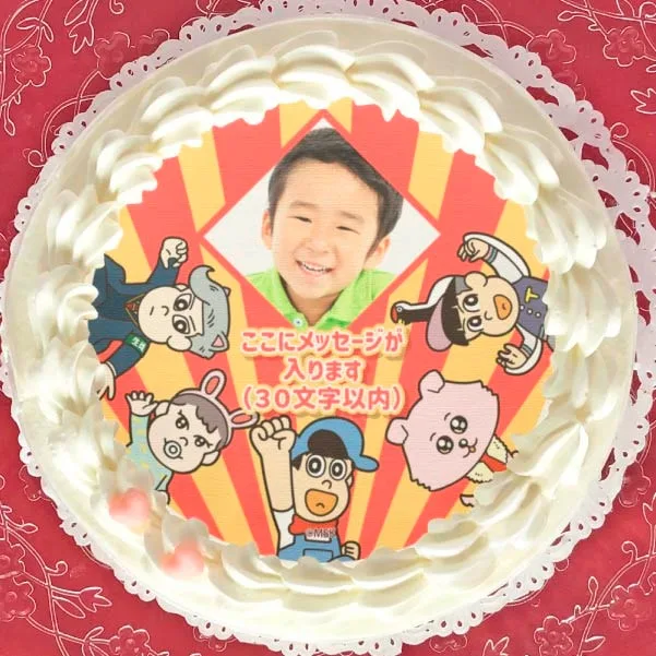 【写真メッセージ入り】プリケーキ（集合B（名作、メイ、つる公、春雨、ラッスィー））【特典缶バッジ付き】[あはれ！名作くん]