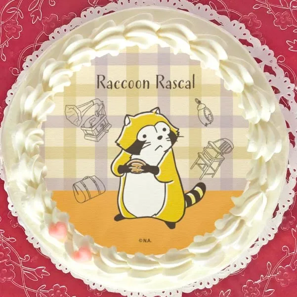 クラシックデザインプリケーキ（B柄）【特典缶バッジ付き】[あらいぐまラスカル]