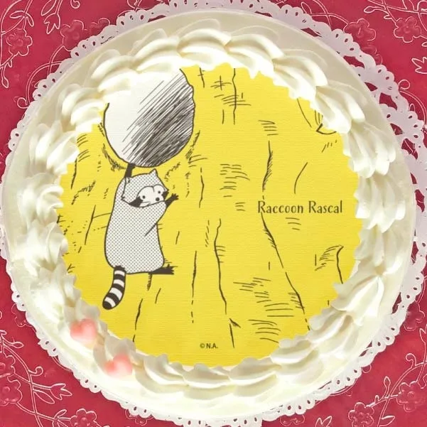 クラシックデザインプリケーキ（A柄）【特典缶バッジ付き】[あらいぐまラスカル]