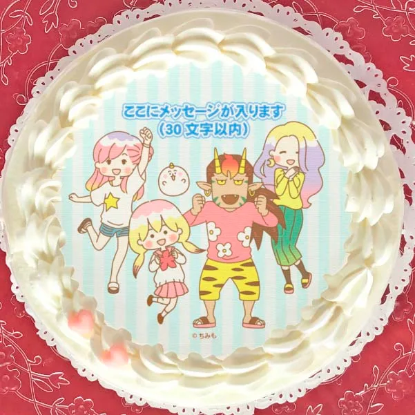 【メッセージ入り】プリケーキ（めい＆はづき＆むつみ＆地獄さん＆おもち）【特典缶バッジ付き】[ちみも]