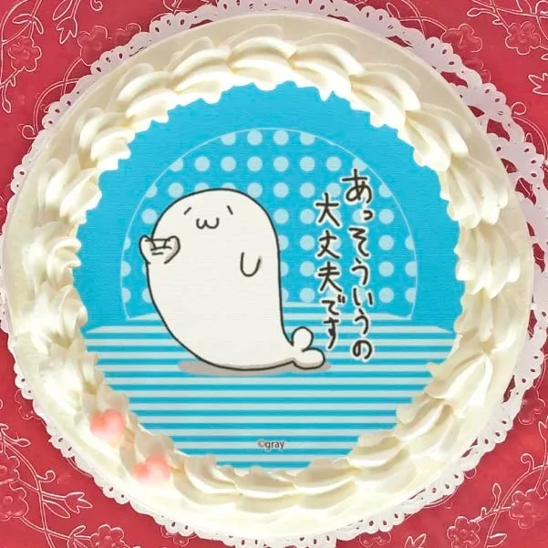 プリケーキ（A柄）【特典缶バッジ付き】[北海の魔獣あざらしさん]