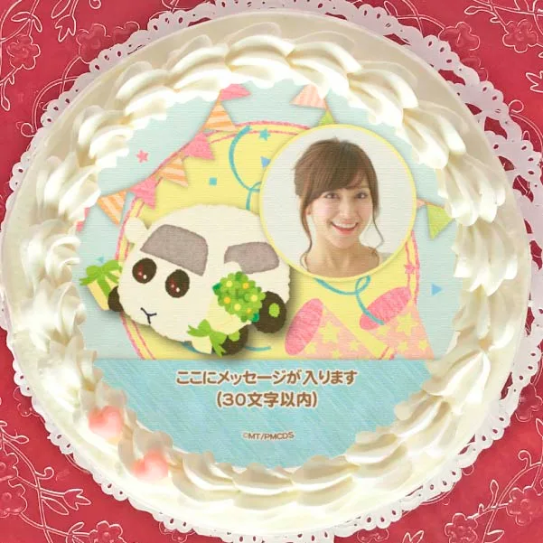 【写真メッセージ入り】プリケーキ（寿司モルカー_シャリ）【特典缶バッジ付き】[PUI PUI モルカー]
