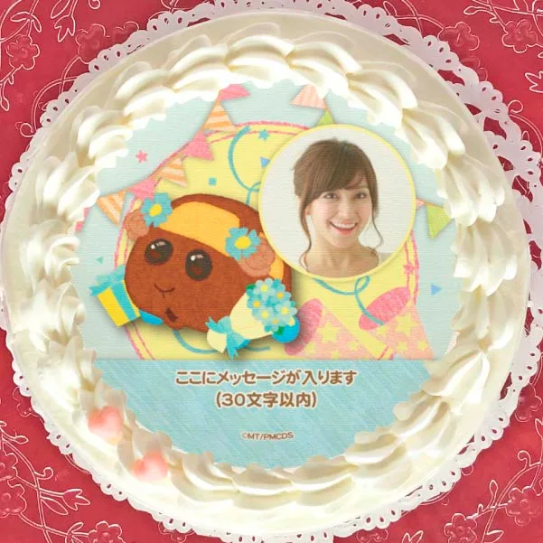 【写真メッセージ入り】プリケーキ（チョコ）【特典缶バッジ付き】[PUI PUI モルカー]