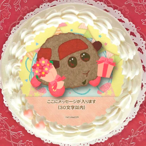 【メッセージ入り】プリケーキ（テディ）【特典缶バッジ付き】[PUI PUI モルカー]