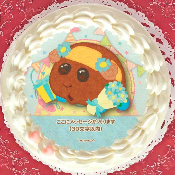【メッセージ入り】プリケーキ（チョコ）【特典缶バッジ付き】[PUI PUI モルカー]