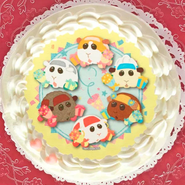 プリケーキ（ポテト＆シロモ＆アビー＆チョコ＆テディ&ローズ）【特典缶バッジ付き】[PUI PUI モルカー]
