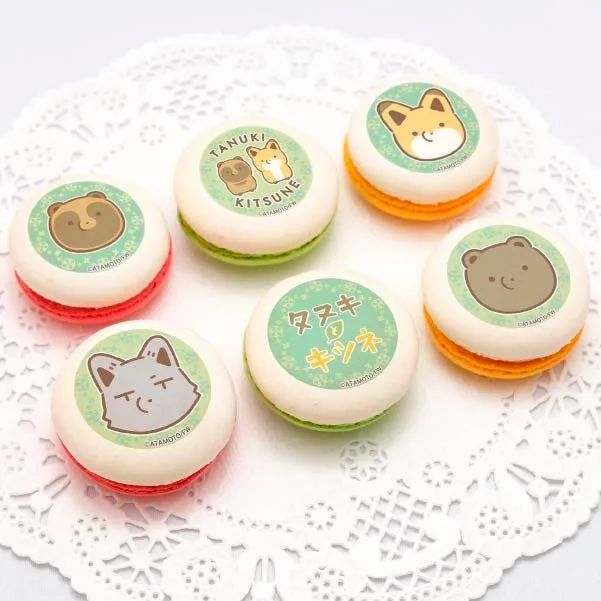 プリマカロン6個セット（A柄）【特典缶バッジ付き】[タヌキとキツネ]