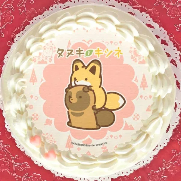 プリケーキ（B柄）【特典缶バッジ付き】[タヌキとキツネ]