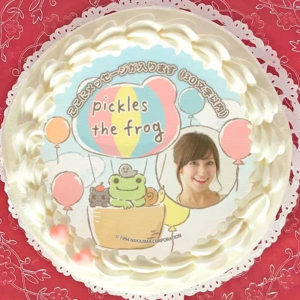 【写真メッセージ入り】プリケーキ（カラフルバルーン）【特典缶バッジ付き】[かえるのピクルス]