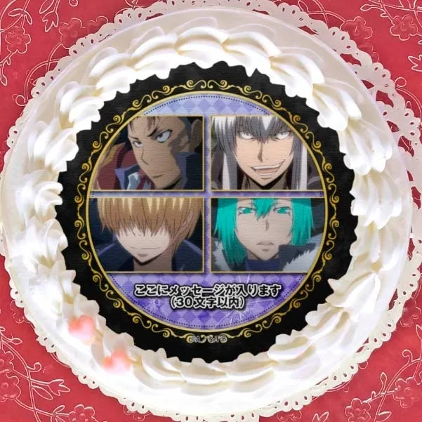 【メッセージ入り】プリケーキ（XANXUS＆スペルビ・スクアーロ＆ベルフェゴール＆フラン）【特典缶バッジ付き】[家庭教師ヒットマンREBORN!]