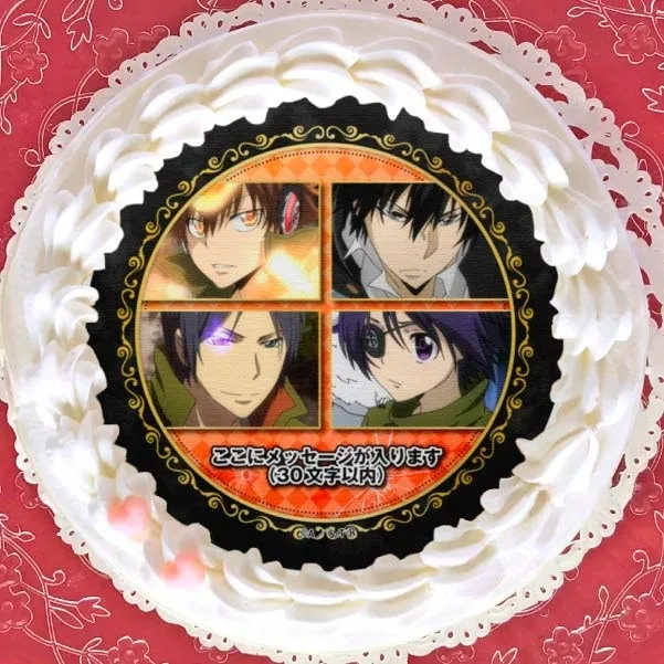 【メッセージ入り】プリケーキ（沢田綱吉＆雲雀恭弥＆六道骸＆クローム髑髏）【特典缶バッジ付き】[家庭教師ヒットマンREBORN!]