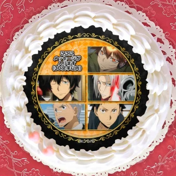 【メッセージ入り】プリケーキ（沢田綱吉＆獄寺隼人＆山本武＆ランボ＆笹川了平）【特典缶バッジ付き】[家庭教師ヒットマンREBORN!]