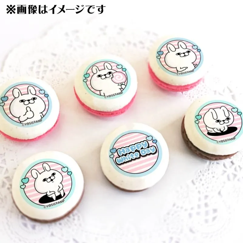 ホワイトデープリマカロン6個セット2025（うさぎさん）【特典缶バッジ付き】[ヨッシースタンプ]