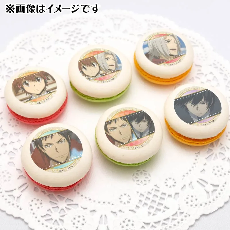 プリマカロン6個セット（沢田綱吉＆獄寺隼人＆山本武＆雲雀恭弥）【特典缶バッジ付き】[家庭教師ヒットマンREBORN!]