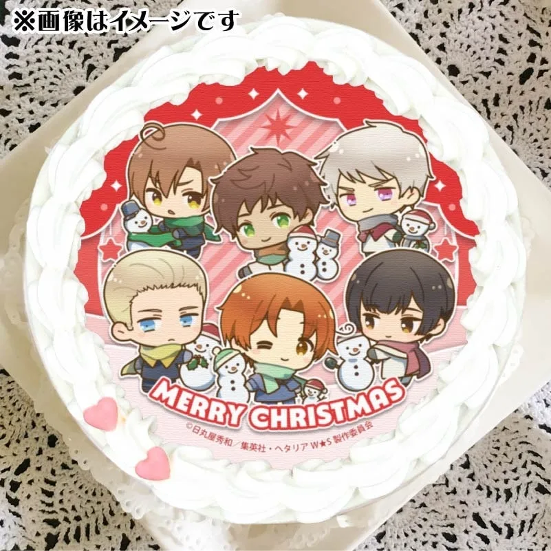 Xmasプリケーキ2024（イタリア&ドイツ&日本&スペイン&プロイセン&ロマーノ）【特典缶バッジ付き】[ヘタリアWorld★Stars]