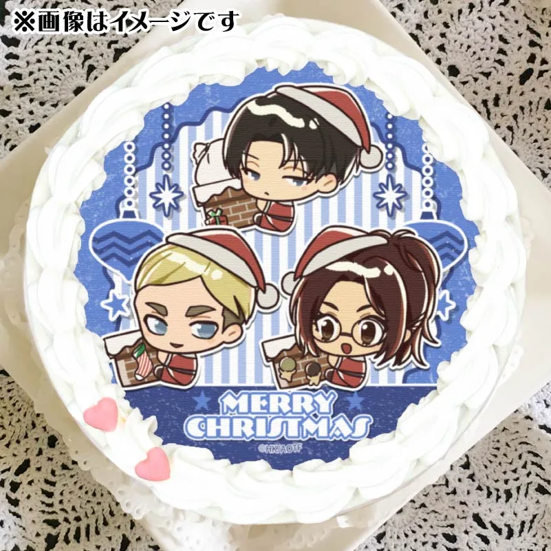 Xmasプリケーキ2024（リヴァイ＆エルヴィン・スミス＆ハンジ・ゾエ）【特典缶バッジ付き】[進撃の巨人]