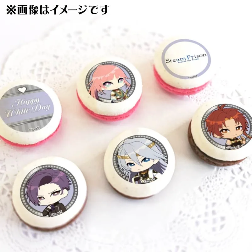 ホワイトデープリマカロン6個セット2025（キルス＆ジェバイト＆ジェレメ＆ザクセン）【特典缶バッジ付き】[スチームプリズン]