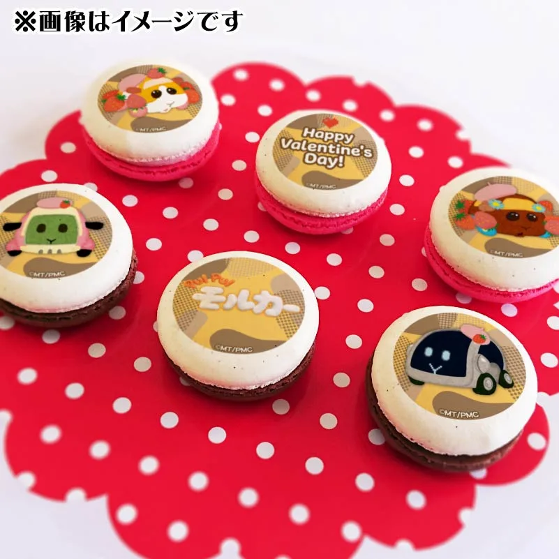 バレンタインプリマカロン6個セット2025（ポテト＆チョコ＆AIモルカー＆カノン）【特典缶バッジ付き】[PUI PUI モルカー]