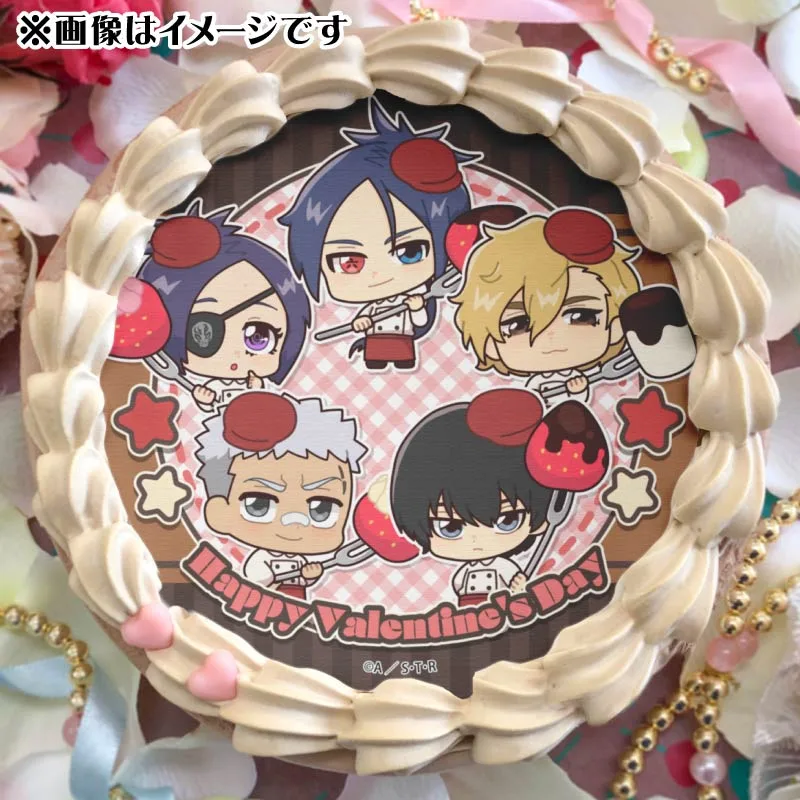 バレンタインプリケーキ2025（笹川了平＆雲雀恭弥＆六道骸＆クローム髑髏＆ディーノ（かきおこし））【特典缶バッジ付き】[家庭教師ヒットマンREBORN!]