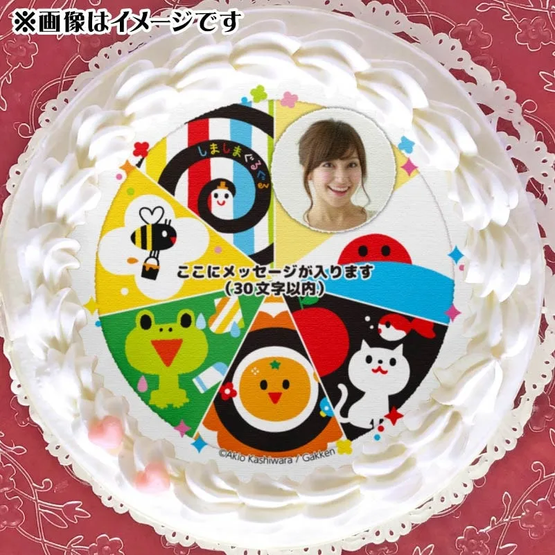【写真メッセージ入り】プリケーキ（いっしょにあそぼシリーズ）【特典缶バッジ付き】[しましまぐるぐる]
