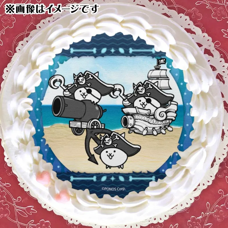 プリケーキ（ねこ海賊＆ニャーコック船長＆ニャック・スパロウ）【特典缶バッジ付き】[にゃんこ大戦争]