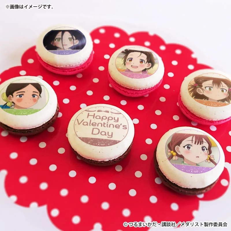 バレンタインプリマカロン6個セット2026（結束 いのり＆狼嵜 光＆三家田 涼佳＆大和 絵馬＆鹿本 すず）【特典缶バッジ付き】[メダリスト]