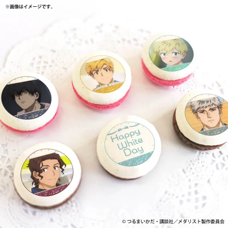 ホワイトデープリマカロン6個セット2026（明浦路 司＆夜鷹 純＆?諤鳥 理凰＆蛇崩 遊大＆?諤鳥 慎一郎）【特典缶バッジ付き】[メダリスト]