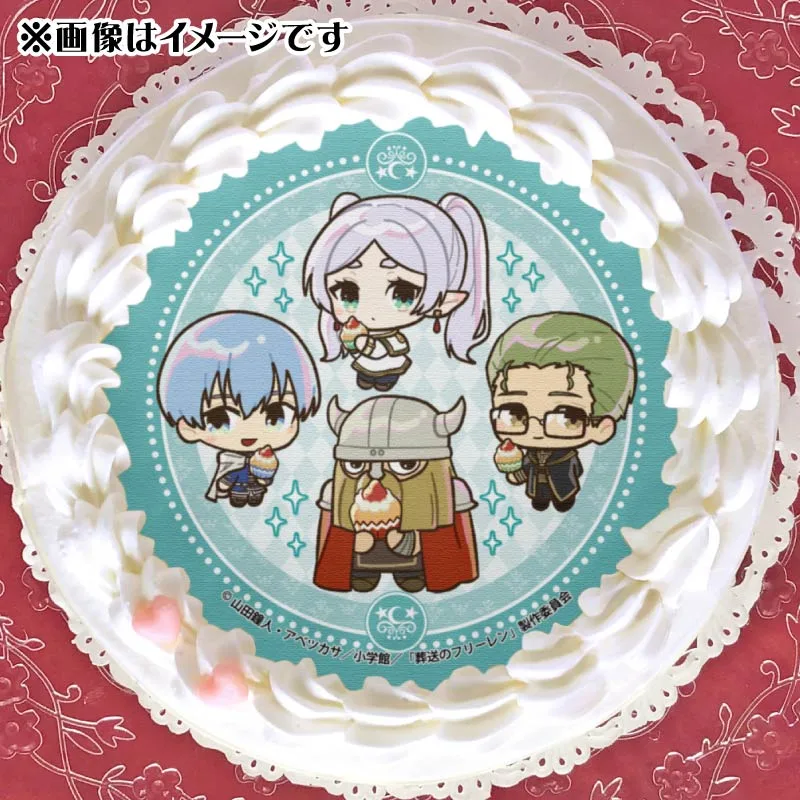 プリケーキ（フリーレン＆ヒンメル＆ハイター＆アイゼン(描きおこし)）【特典缶バッジ付き】[葬送のフリーレン]