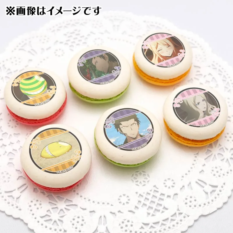 プリマカロン6個セット（殺せんせー＆烏間惟臣＆イリーナ・イェラビッチ）【特典缶バッジ付き】[アニメ「暗殺教室」]