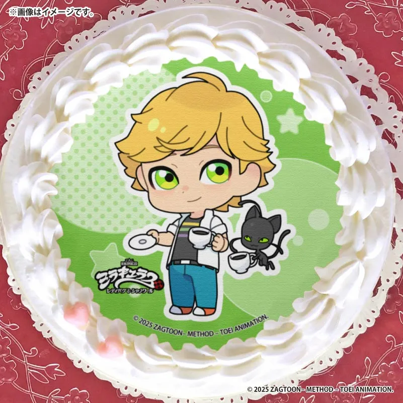 プリケーキ2025第1弾（アドリアン＆プラッグ（ミニキャラ））【特典缶バッジ付き】[ミラキュラス レディバグ & シャノワール]