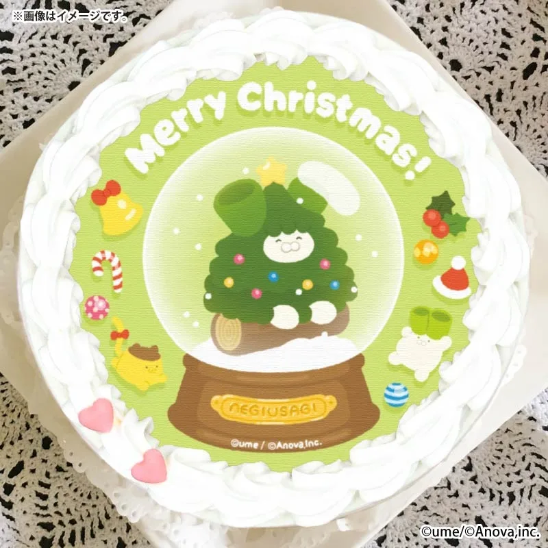Xmasプリケーキ2025（スノードームデザイン）【特典缶バッジ付き】[ネギうさぎ]