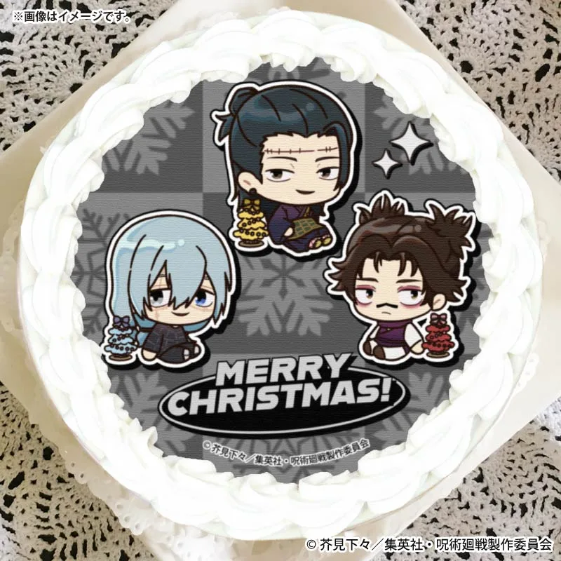 Xmasプリケーキ2025（夏油 傑・真人・脹相／描きおこし）【特典缶バッジ付き】[呪術廻戦]