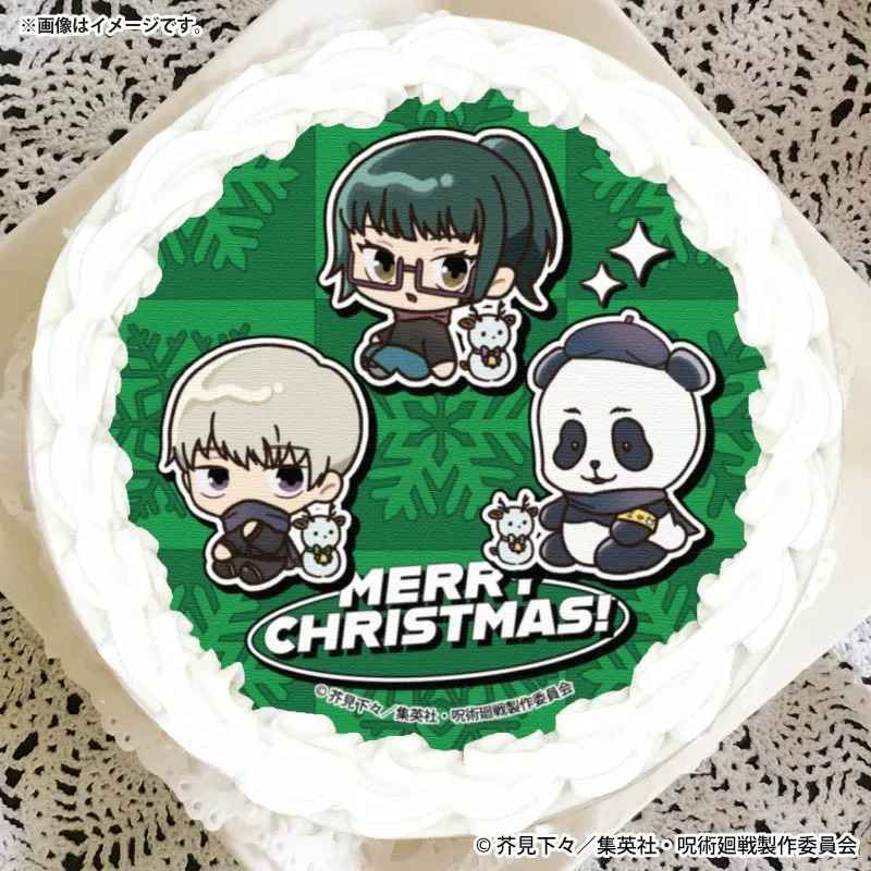 Xmasプリケーキ2025（禪院真希・狗巻 棘・パンダ／描きおこし）【特典缶バッジ付き】[呪術廻戦]
