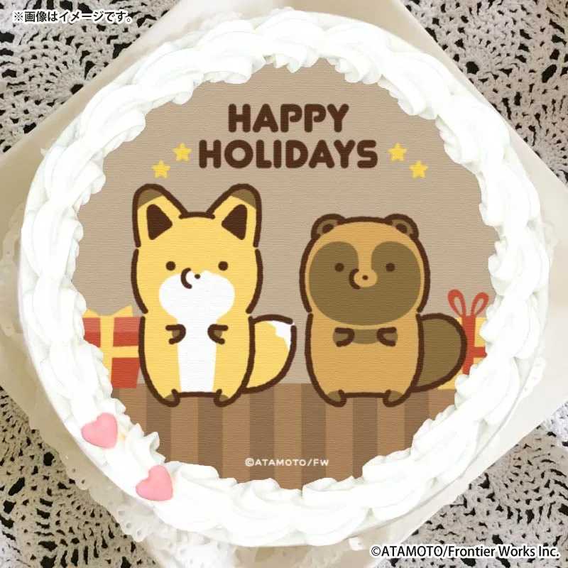 Xmasプリケーキ2025（B柄）【特典缶バッジ付き】[タヌキとキツネ]