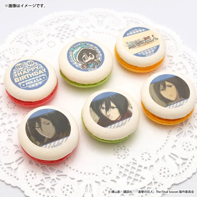 バースデープリマカロン6個セット2026（ミカサ・アッカ―マン）【特典缶バッジ付き】[進撃の巨人]