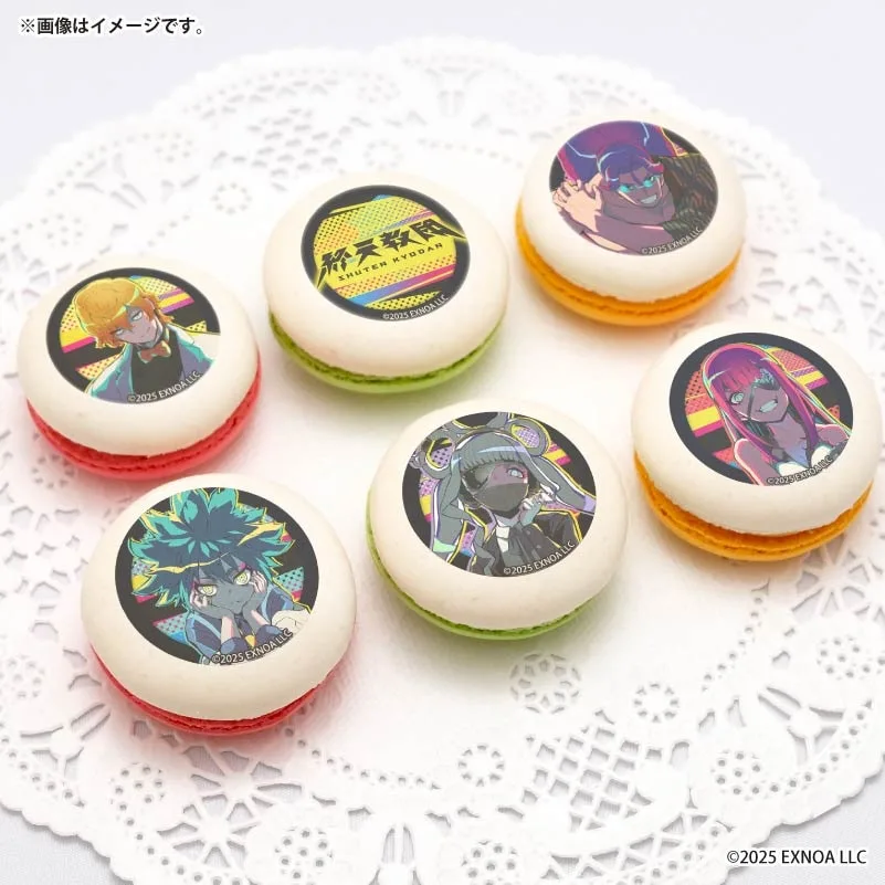 プリマカロン6個セット（犬神 軋＆丑寅幽玄＆伊音テコ＆黒四館 仄＆伏蝶まんじ）【特典缶バッジ付き】[終天教団]