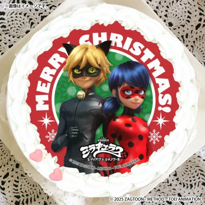 Xmasプリケーキ2025（レディバグ＆シャノワール）【特典缶バッジ付き】[ミラキュラス レディバグ&シャノワール]