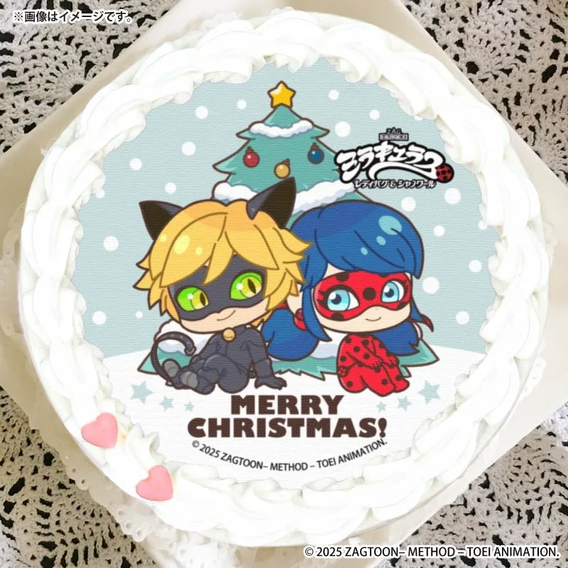 Xmasプリケーキ2025（レディバグ＆シャノワール（かきおこし））【特典缶バッジ付き】[ミラキュラス レディバグ&シャノワール]