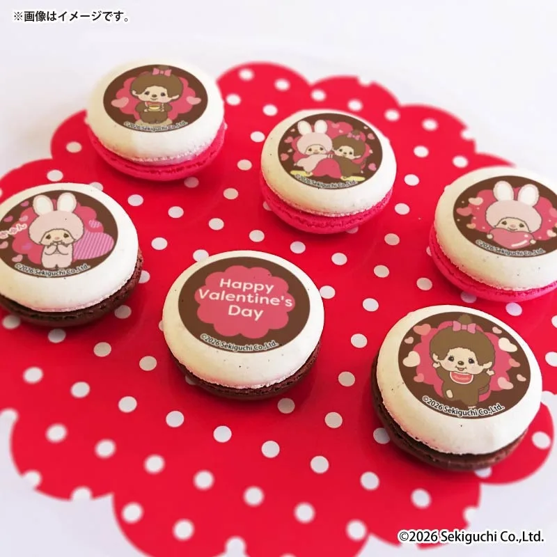 バレンタインプリマカロン6個セット2026（イラスト）【特典缶バッジ付き】[モンチッチ]