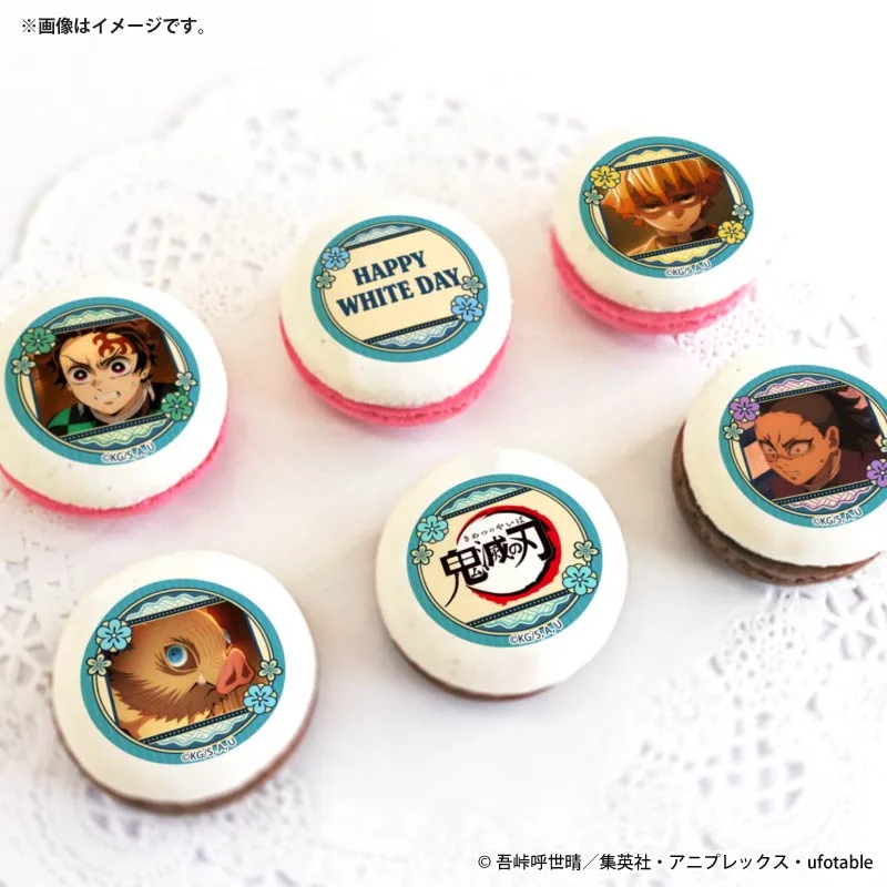 ホワイトデープリマカロン6個セット2026（竈門炭治郎＆我妻善逸＆嘴平伊之助＆不死川玄弥）【特典缶バッジ付き】[鬼滅の刃]