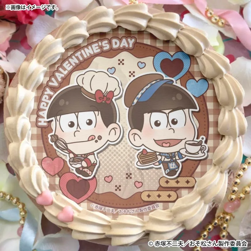 バレンタインプリケーキ2026（おそ松&カラ松）【特典缶バッジ付き】[おそ松さん]