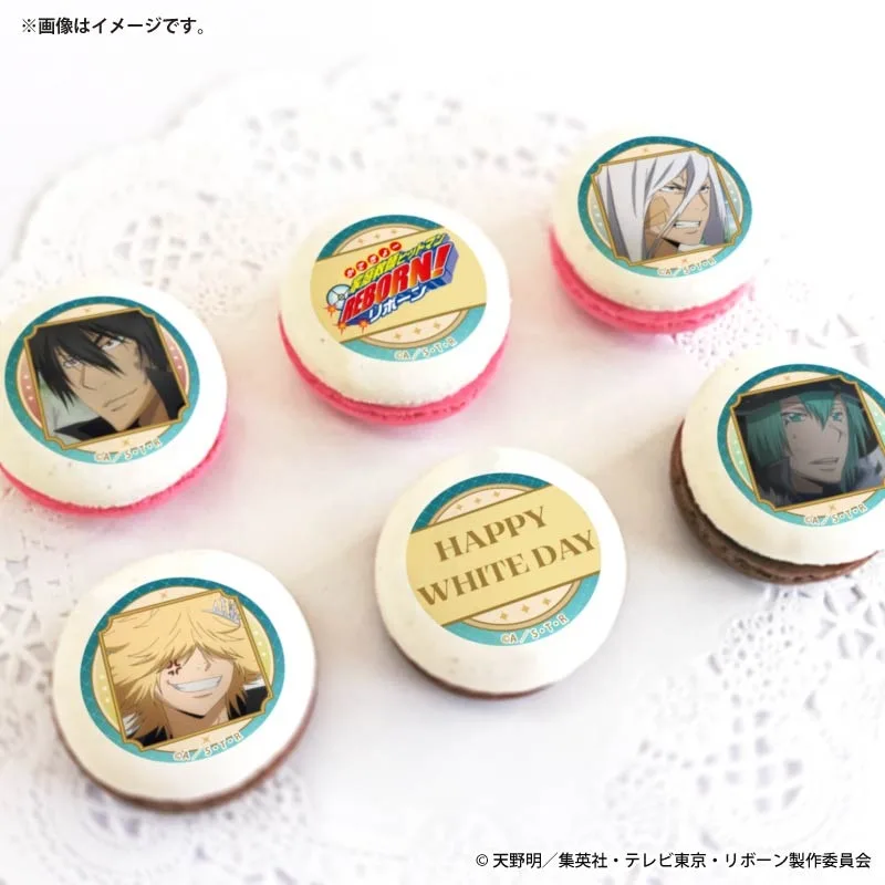 ホワイトデープリマカロン6個セット2026（XANXUS＆スペルビ・スクアーロ＆ベルフェゴール＆フラン）【特典缶バッジ付き】[家庭教師ヒットマンREBORN!]