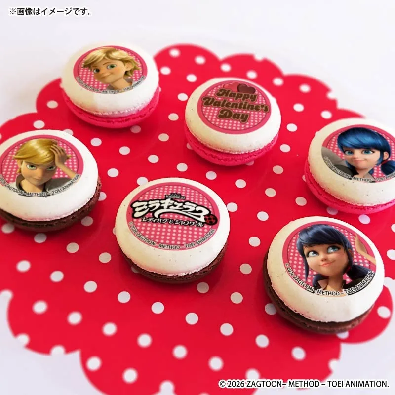 バレンタインプリマカロン6個セット2026（マリネット＆アドリアン）【特典缶バッジ付き】[ミラキュラス レディバグ&シャノワール]