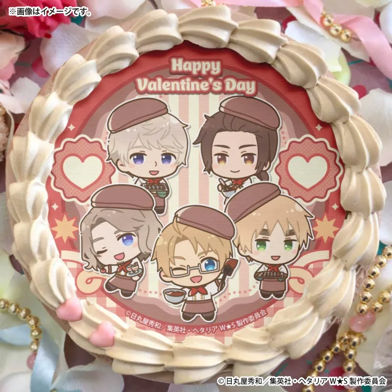 バレンタインプリケーキ2026（アメリカ＆イギリス＆フランス＆ロシア＆中国）【特典缶バッジ付き】[ヘタリアWorld★Stars]