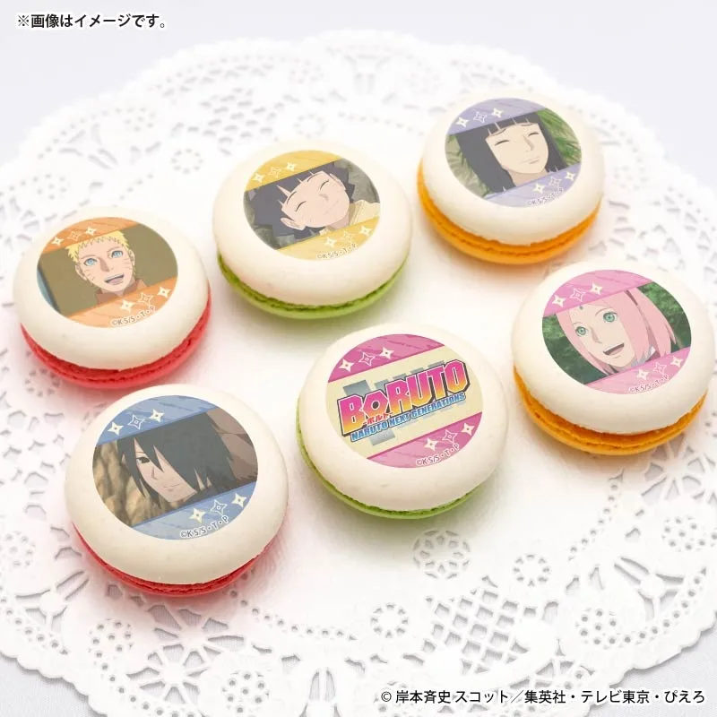 プリマカロン6個セット（うずまきナルト＆うずまきヒナタ＆うずまきヒマワリ＆うちはサスケ＆うちはサクラ(第3弾)）【特典缶バッジ付き】[BORUTO-ボルト- NARUTO NEXT GENERATIONS]