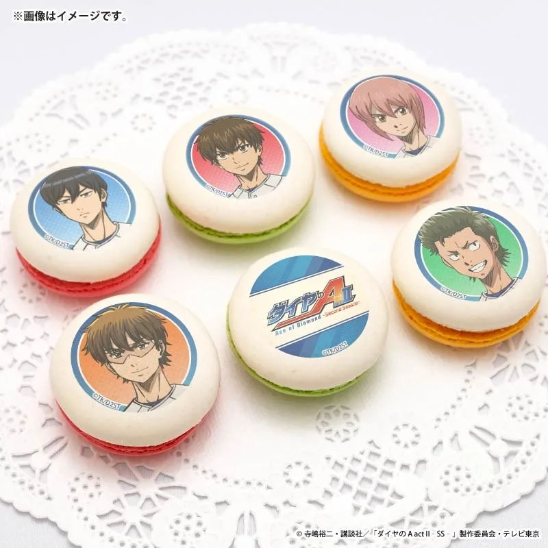 プリマカロン6個セット（沢村栄純＆降谷 暁＆御幸一也＆倉持洋一＆小湊春市）【特典缶バッジ付き】[ダイヤの A actⅡ -Second Season-]